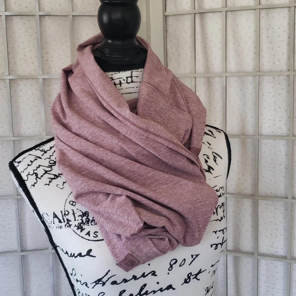Lululemon Athletica Snap Buttons Wrap Scarf Multiway Old Pink One Size